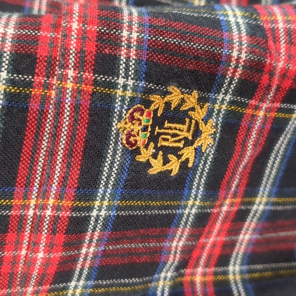 Lauren Ralph Lauren Men's Long Sleeve Button Down Plaid Shirt Crown Logo Medium - Picture 3 of 9